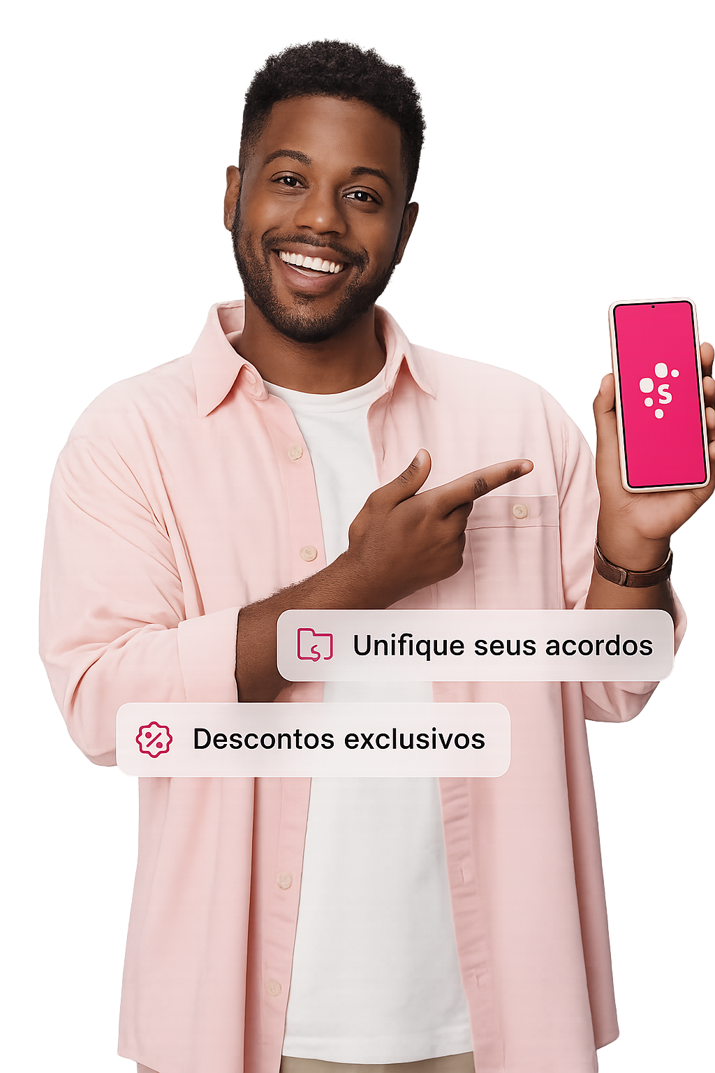 Pessoa feliz após negociar dívida no Serasa Limpa Nome